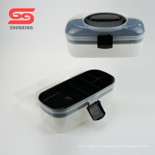 Shunxing portable mini boîtier de rangement en plastique avec poignée